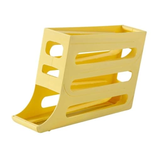 Automatic Rolling Egg Organizer for Refrigerator, Self-Organizing Sliding Drawer Egg Storage Bin, Break-Resistant Plastic Multi-Layer Holder Tray Basket