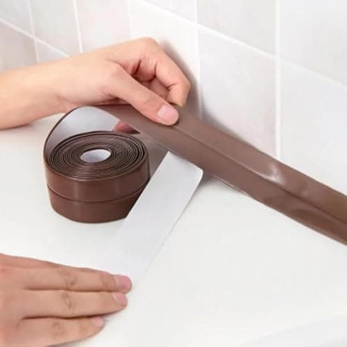 3.8cm by 3.2m Self Adhesive Leak Proof Tape Brown Waterproof Multicolor Caulks