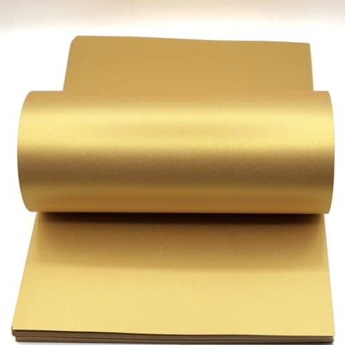 Gold Color Paper 120 GSM for Wedding Card, Invitation Card, Decoration Color Paper, Pearlescent Shimmer Shines Gold Colored Paper (20 Sheets - A4)