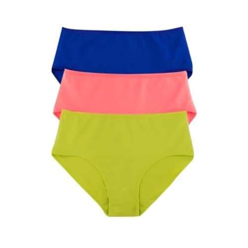 Milk Bar Womens Pack Of 3 Cotton Plain Color Midi Panties Underwear - 2Xl Multicolor Underpants