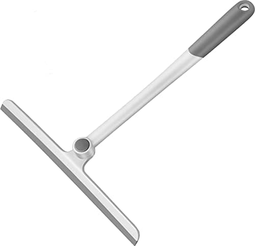 Diruno Shower Squeegee Silicone Glass Wiper Window Squeegee with Non-Slip 10.6 Inch Blade All-Purpose Heavy Duty Window Scrubber for Shower Doors, Bathroom, Windows, Kitchen, Mirror and Car Glass