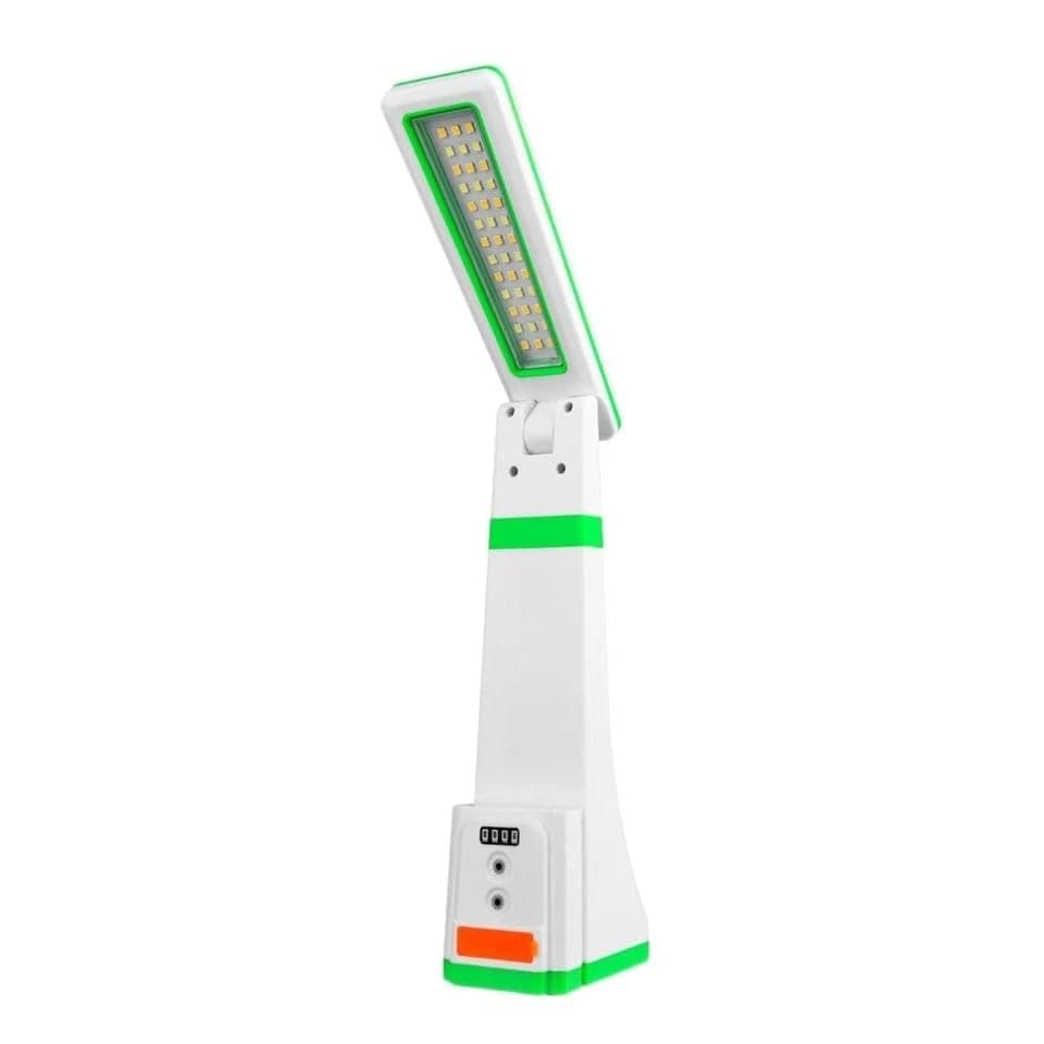 Rechargeable LED Emergency Flashlight, 3 Light Sources, Infinite Dimming | Dual COB and LED lighting, rechargeable battery, built-in phone holder, battery level indicator, 2 light modes