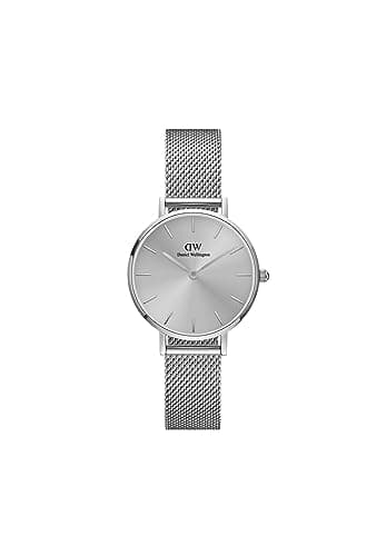 Daniel Wellington Petite Sterling Unisex Watch – Japanese Quartz Movement, Stainless Steel Mesh Strap, Water Resistant, Analog Watch for Women & Men