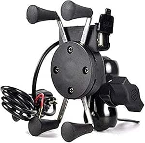 USB Bike Phone Holder, Bike Charger Port Holder for Bikes, Motorcycles, Suitable for All Mobile Phones - SACAR