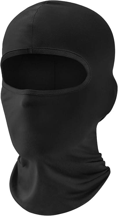 Balaclava Full Face Mask, One Hole, Black Wind Protection, Neck Coverage, Skiing & Cycling, Lightweight Fabric, Unisex Design Hat