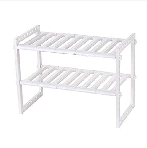 Multi-functional Under Sink 2-Tier Expandable Shelf Storage Rack Stainless Steel Kitchen Organizer Sink Rack