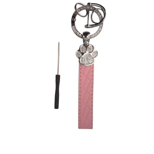 LOKYBOY Punk in Silver with Cute Poppy Foot Shape Keychain and Carbiner | LOKYBOY Cute Poppy Foot Shape Keychain and Carpener Bank in Silver