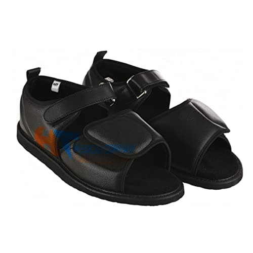 Medical Diabetic Shoes for Diabetics and Swelling of the Foot, Medical Diabetic Sandals Slip-On (Black)