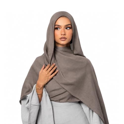 AIO Women’s Lightweight Textured Hijab Scarf, Soft Breathable Modest Headscarf, Everyday Wrap Shawl for Women