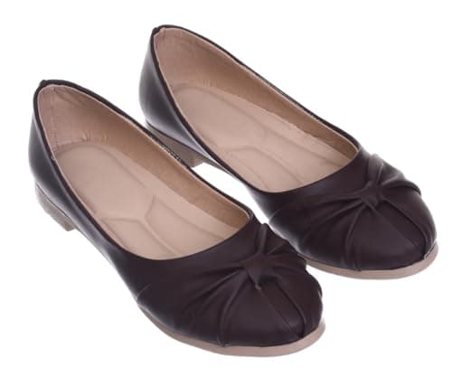B&W womens B&W-W096-Brown Sneaker