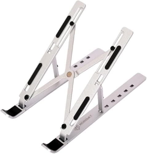 Foldable Metal Laptop Stand 6 Level Height Adjustable Portable Tablet Holder