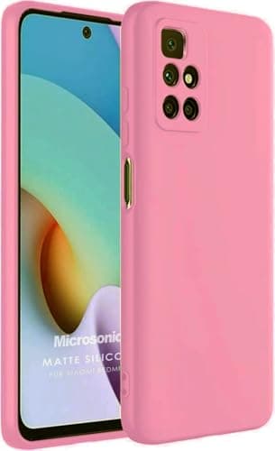 Silicone Case Anti-Shockproof With A Modern Streamlined Design, Camera Protection And Inner Lining, Compatible with Redmi 10 4G (Rose) Cellular phone case