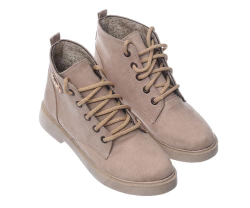 B&W womens B&W-W059-Beige Sneaker Boot