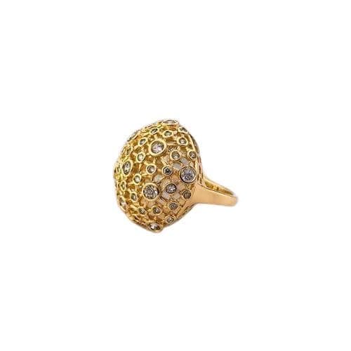 3 Diamonds 292474661779568 Women's Ring, Gold Plated, High Quality With Sparkling Zircon