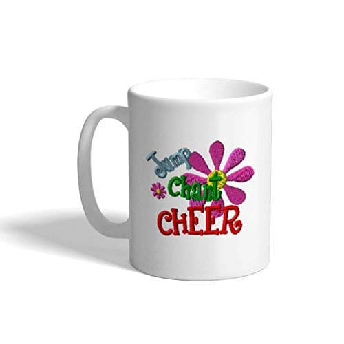 Bottle,زجاجة,بطری, Ceramic Funny Coffee Mug Coffee Cup Sport Cheerleader Jump Chant White Tea Cup 11 Ounces