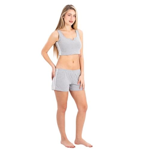 Women’s Cotton Pajama Set | Soft Crop Top and Comfy Shorts for Summer Sleeping and Home Lounging
