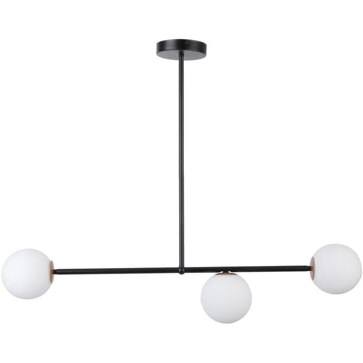 Generic Pendant Light 3 Bulb Without Bulbs 40x60x40 cm Black