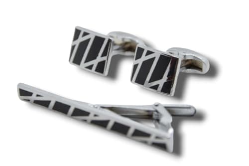 Marco Capelli Cufflinks & Tie Pin Luxury Set Box For Men CT6 Jewelry