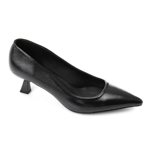 Women's Classic Silver Pointed-Toe Pumps 3CM | Soft Inner Cushioning, Formal & Party Wear, Metallic Finish, Timeless Classic Style, Lightweight & Durable