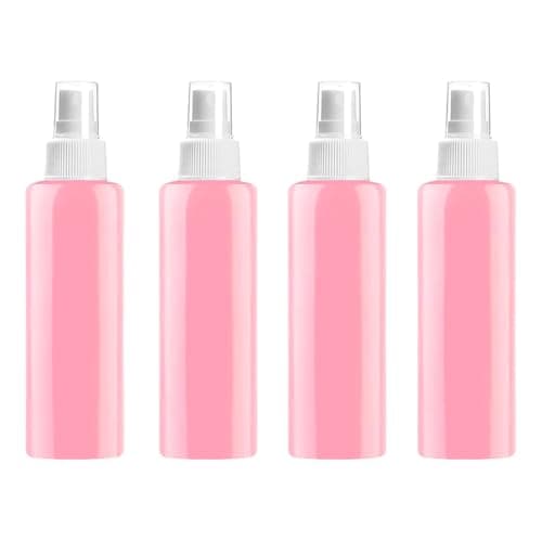 4 Pieces Fine Mist Spray Bottle Set 120ml Refillable Cosmetic Bottles Empty Plastic Spray Bottles Small Rose