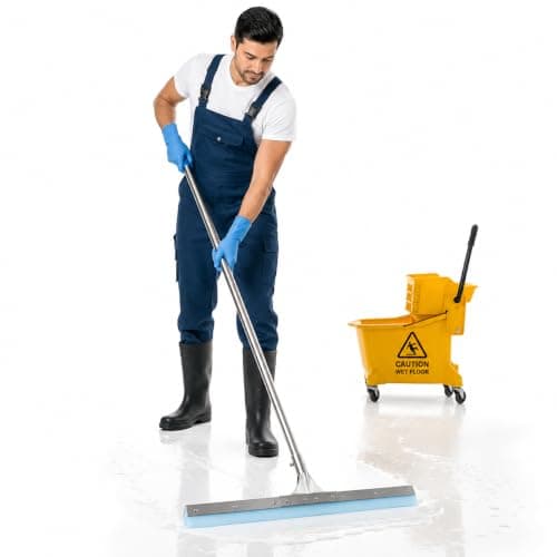 Floor Squeegee, 140cm Stainless Handle, 60cm Silicone Blade Home Commercial | Bathroom And Kitchen Use, Floor Coverage, Flexible Silicone Edge, Comfortable Grip, Fast Water Removal, Durable Build, Simple