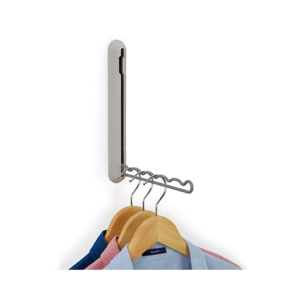 Heavy Duty Metal Clothes Rack Wall Clothes Rack Foldable Multiple Holes for Hanging Heavy and Light Clothes for Balcony, Bathroom, Closet Practical Space Organization