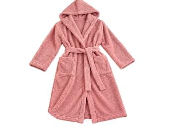Women's Winter Padded Robe with Hood Waist Belt Front Pockets for Home Daily Comfort A