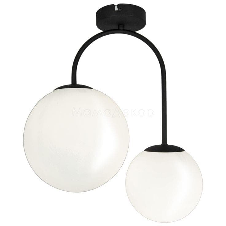 Generic Hanging 2 Bulb Without Bulbs 40x35x40cm Black Edg_268