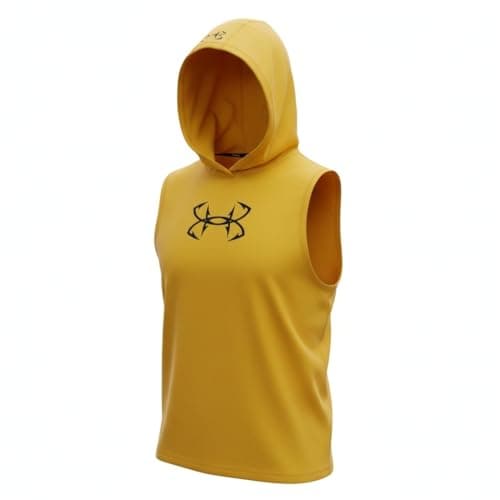 MD Stay Fit Men's Sleeveless Hooded Cotton T-Shirt, Athletic Workout Hoodie Tank Top