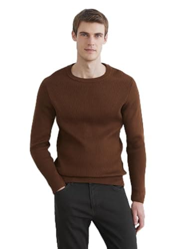 LC WAIKIKI Man Crew Neck Long Sleeve Men's Tricot Sweater