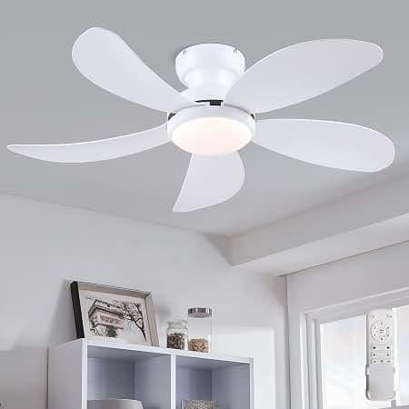 LED Ceiling Fan Light with Remote Control Adjustable Speeds Screw Base