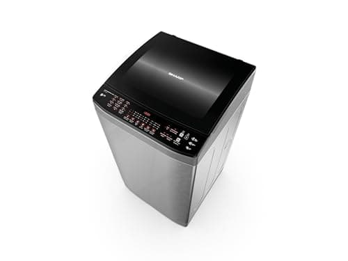 SHARP Top Loading Washing Machine Capcity 13Kg DDM Inverter Drain Pump, Glass Hydraulic Door, Anti-Bacterial Fan, Quick Wash, Tub Clean, Anti-Wrinkle Function, Stainless ES-TD13GSSP