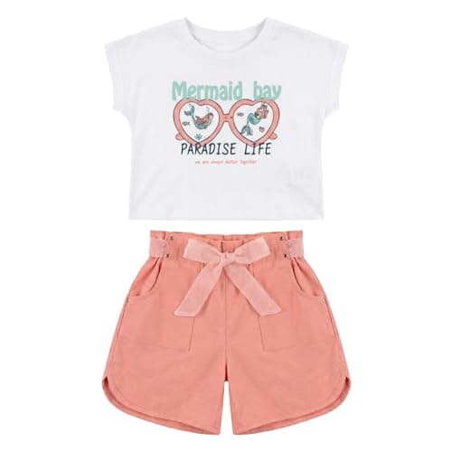 Sikaaa Girls Half Sleeves T-shirt&Short Printed Strawberry T-shirt&Short (pack of 1)