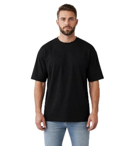 Details Oversized Crew Neck Short Sleeve plain T-Shirt