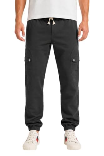 Men’s Casual Regular Jogger Pants – Adjustable Drawstring