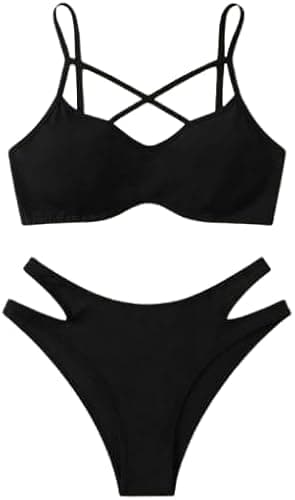 Women's Bra Set - Soft and Comfortable Material | Everyday and Home Use Bras (7661) - Black Bra underwear set