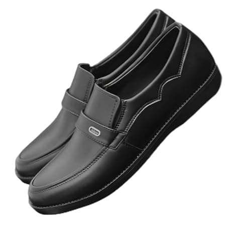 Romba Men's Classic Leather Loafers - Stylish and Comfortable for All Occasions (Black, 42) Accessory