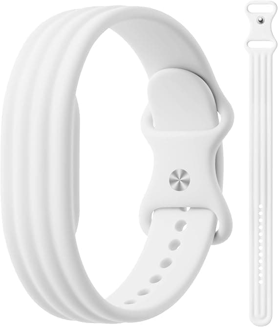Waterproof Sweatproof Silicone Replacement Band (Compatible with Google Fitbit Air), Multi-Hole Adjustable Buckle Sport Wristband, Soft Skin-Friendly Strap for Casual Office Travel