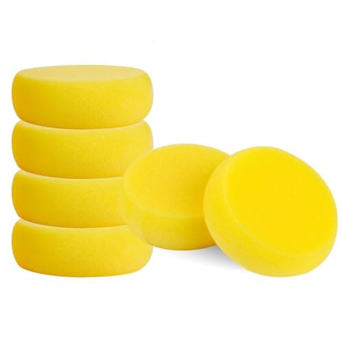 KALIONE 6 Pcs Pottery Sponges, Round Painting Sponge 3inch Yellow Artist Sponges Craft Clay Sponge Watercolor Sponges for Face Painting Pottery Ceramics Art Crafts Utility sponge