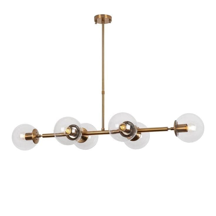 Generic Pendant Light 6 Bulb Without Bulbs 50x80x50 cm Gold