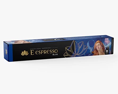 E espresso Blue 10 Medium Intensity 10 Aluminium Capsules compatible with Nespresso Machines Coffee