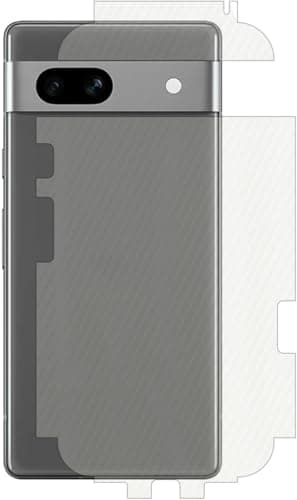 ARROWS Carbon Fiber back Skin Flexible Back Screen Anti Scratch Bubble Free Compatible With Google Pixel 7a - clear (one piece) Screen protector