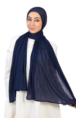 Farah Cotton Comfort Kuwaiti Scarf Venice For Women-Navy-185 * 75cm