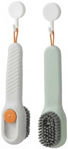 Soap Tank Cleaning Brush Set of 2 Hand Cleaning Brush for Clothes Shoes Household Surfaces (H)