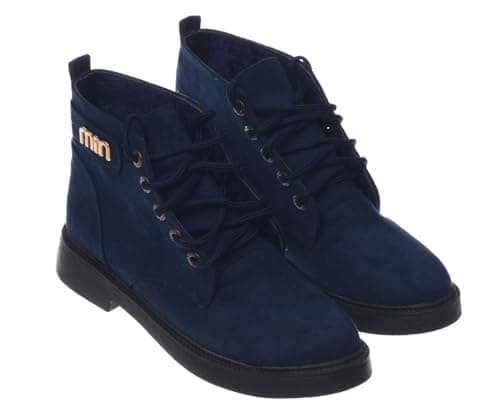 B&W womens B&W-W059-Navy Sneaker Boot
