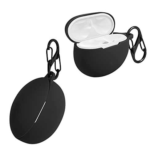 kwmobile Case Compatible with Huawei Freebuds 5i Case - Silicone Cover Holder for Earbuds - Black Portable electronic device cover