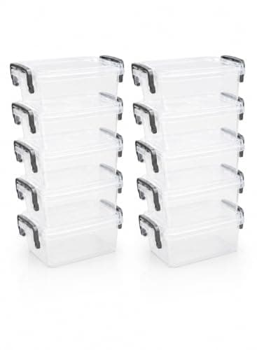 Mabhokisi ekuchengetedza epurasitiki ane chivharo chinovharwa, Seti ye12 litre 2 Storage box
