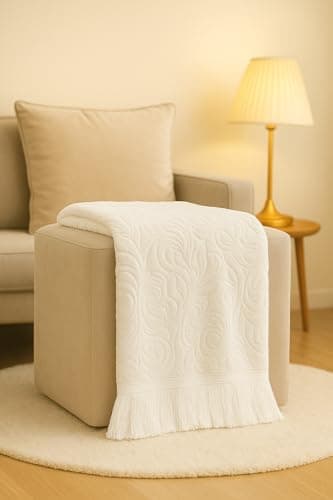 QBED 100% Egyptian Cotton Towels – Soft & High Absorbency – Available in 4 Sizes – Perfect – Hotel Quality (White, 50 * 70cm) (1 Piece)