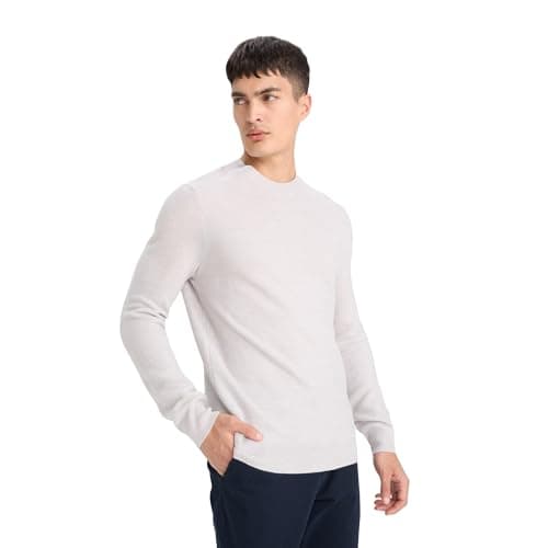 DeFacto Man Casual Standart Fit Crew Neck Tricot Pullover F1777AX, Light GreyXS
