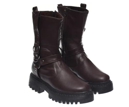 B&W womens B&W-W067-Brown Sneaker